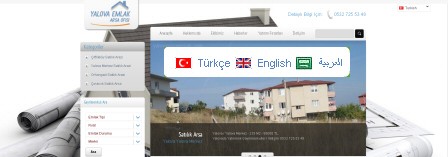 Emlak Sitesi Kampanyamız Türkçe İngilizce ve Arapça